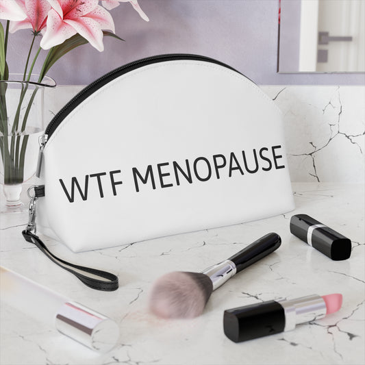 Makeup Bag — WTF Menopause Cosmetic Pouch, Funny Menopause Gift for Women